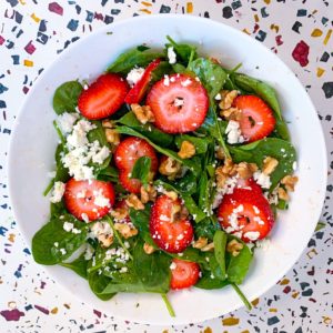 Strawberry Feta Spinach Salad